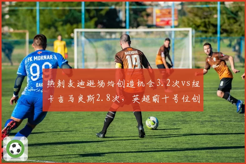 热刺麦迪逊场均创造机会3.2次vs纽卡吉马良斯2.8次,英超前十号位创造力对比